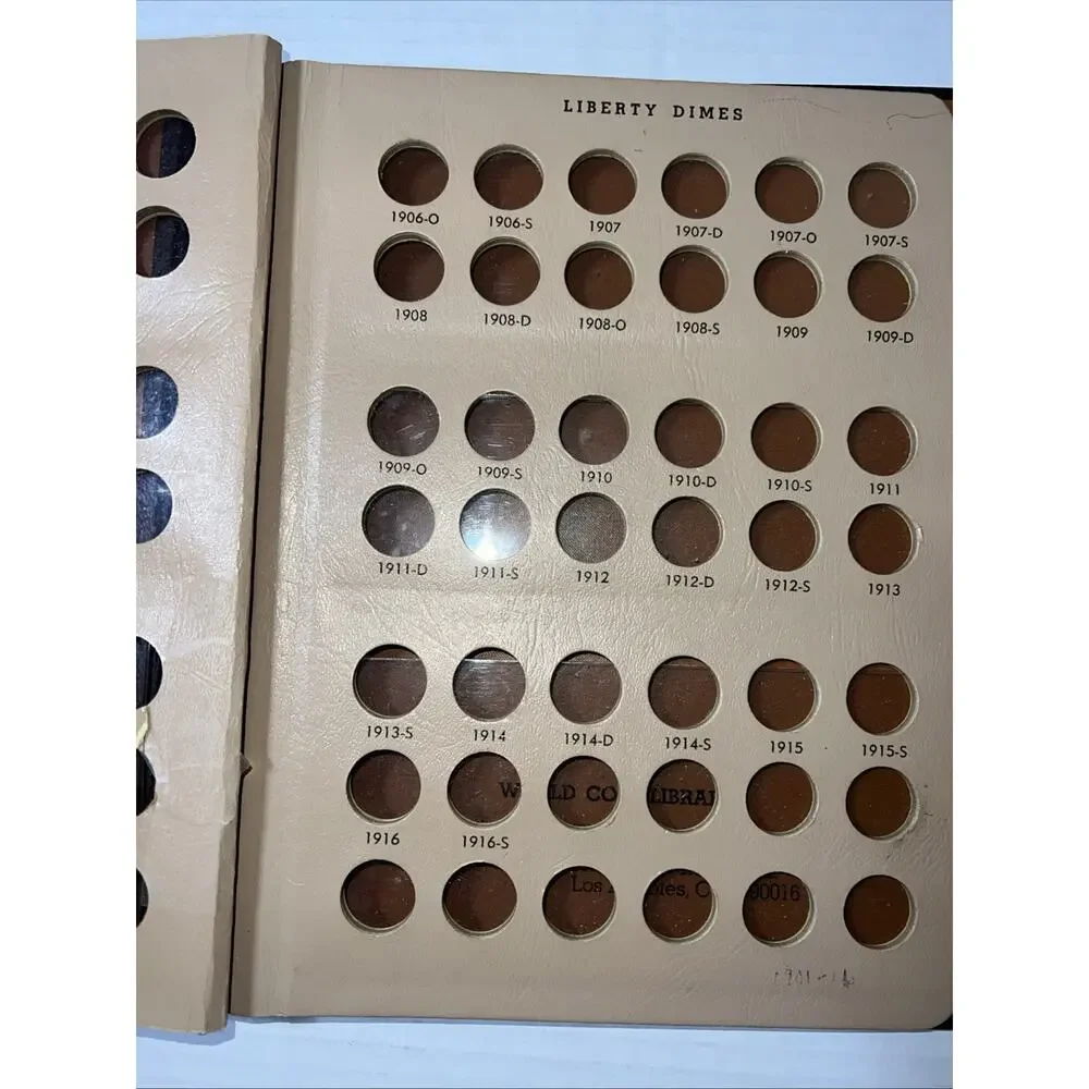 Dansco Coin Album #7121 designed for U.S. Liberty Head (Barber) Dimes 1892-1916